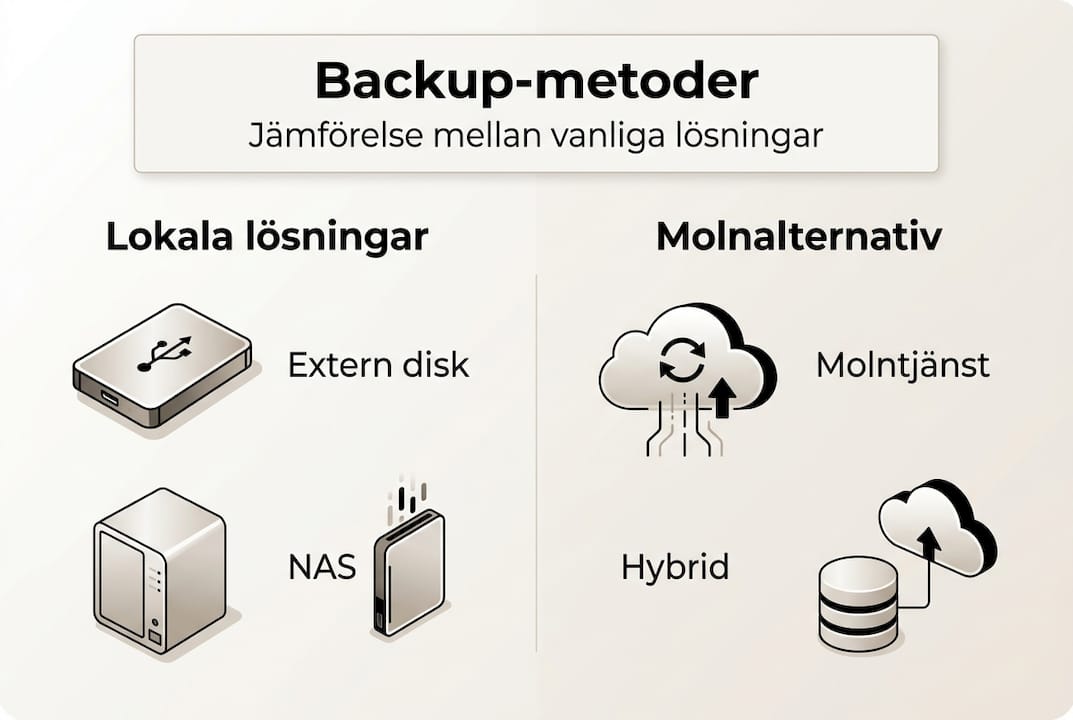 Så här kan du effektivt säkerhetskopiera dina filer – en översikt över olika metoder