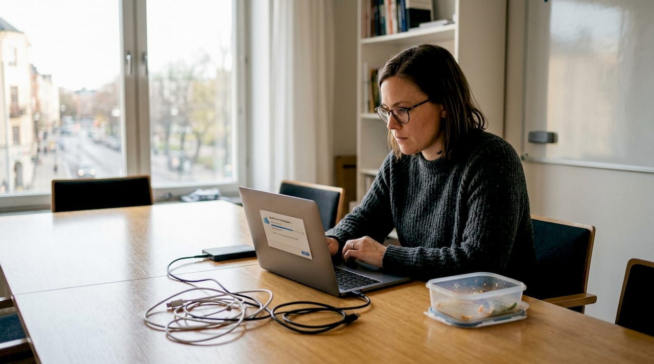 Så stärker IT-support företag: Kostnadsbesparingar och trygg drift - Datorhjälp Stockholm | Min Datorsupport AB 3 En kvinna laddar upp sina filer till molnet