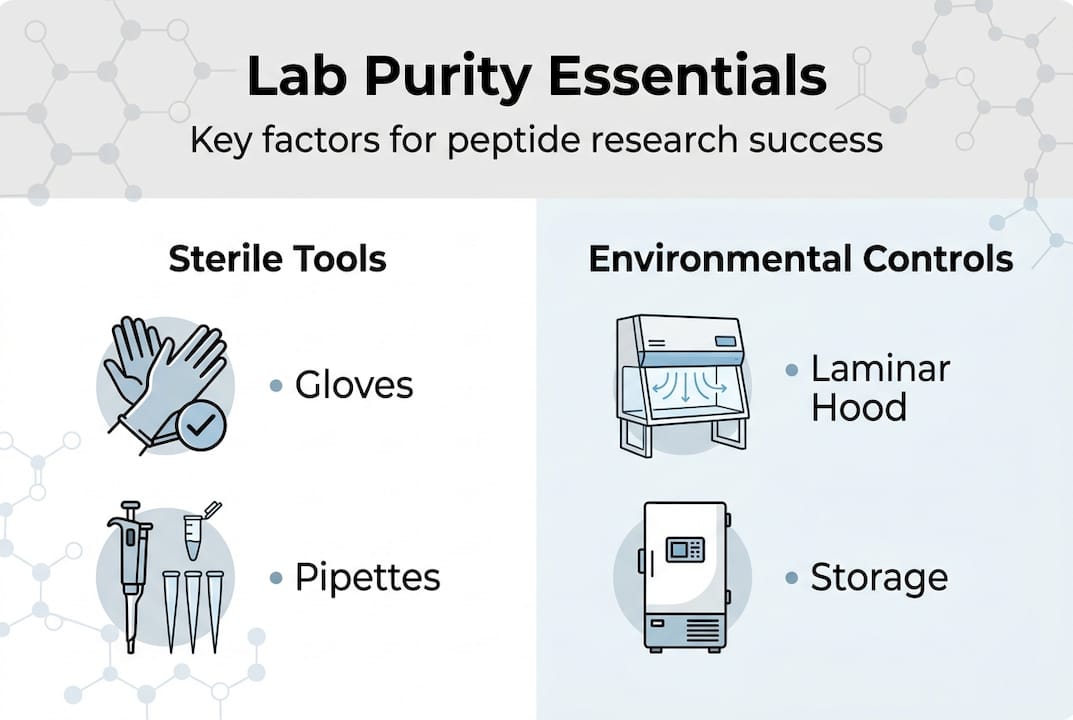 Infographic showing lab purity essentials and controls