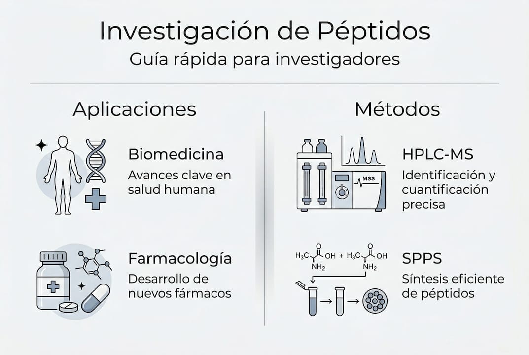 Guía visual sobre la investigación en péptidos