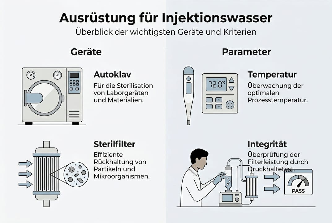 Infografik Laborgeräte und Hauptparameter
