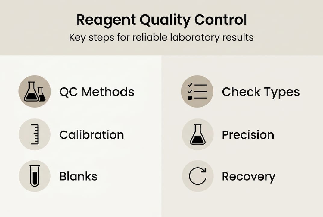 Infographic on key steps of reagent QC