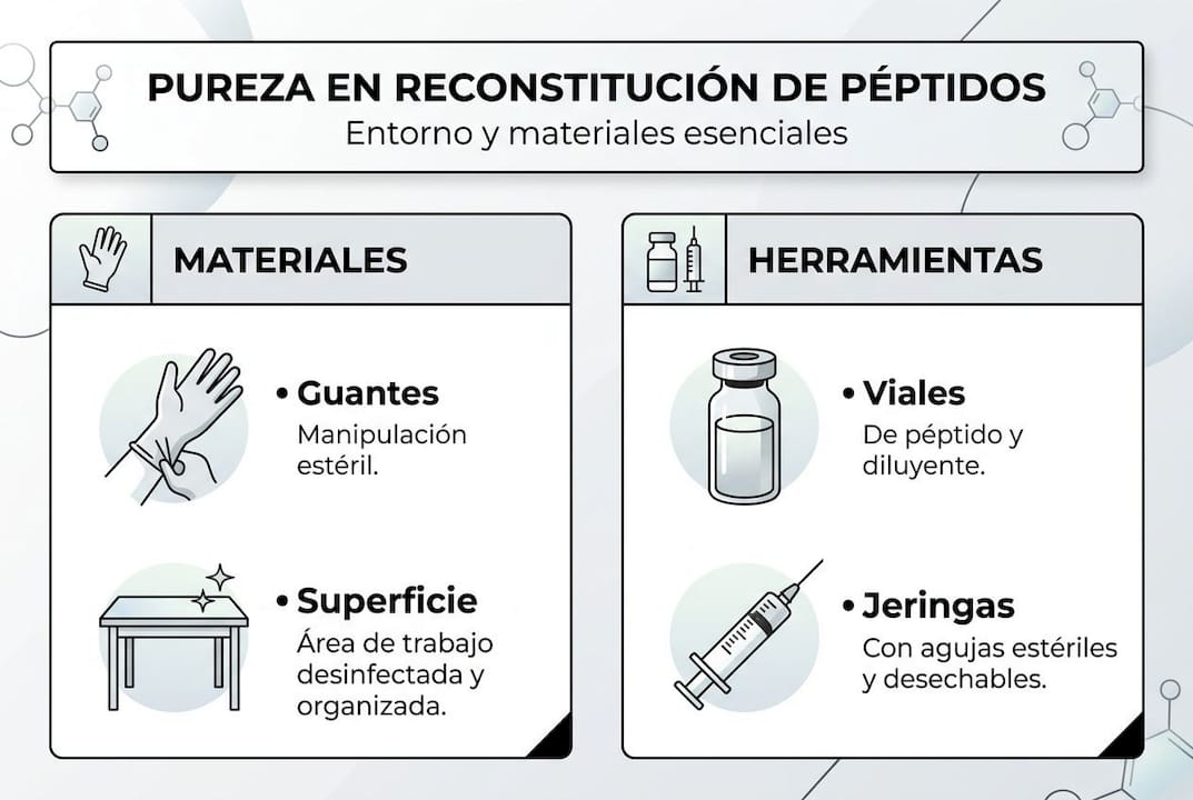 Guía visual de materiales y herramientas esenciales para garantizar la pureza
