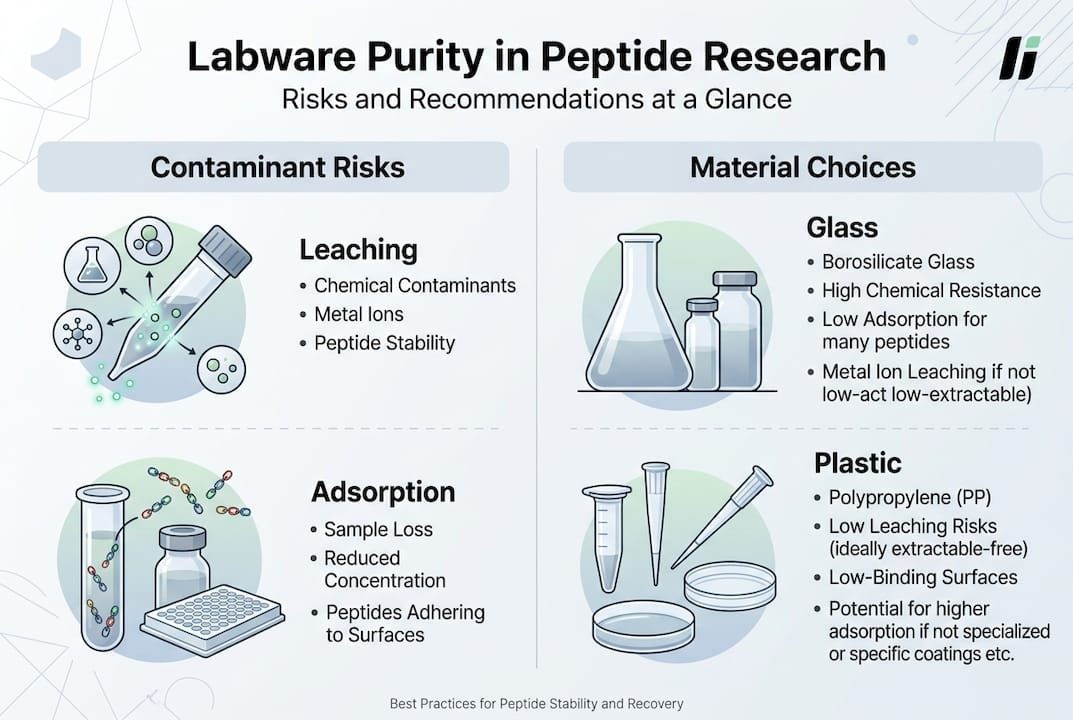 Infographic on labware purity risks and recommendations