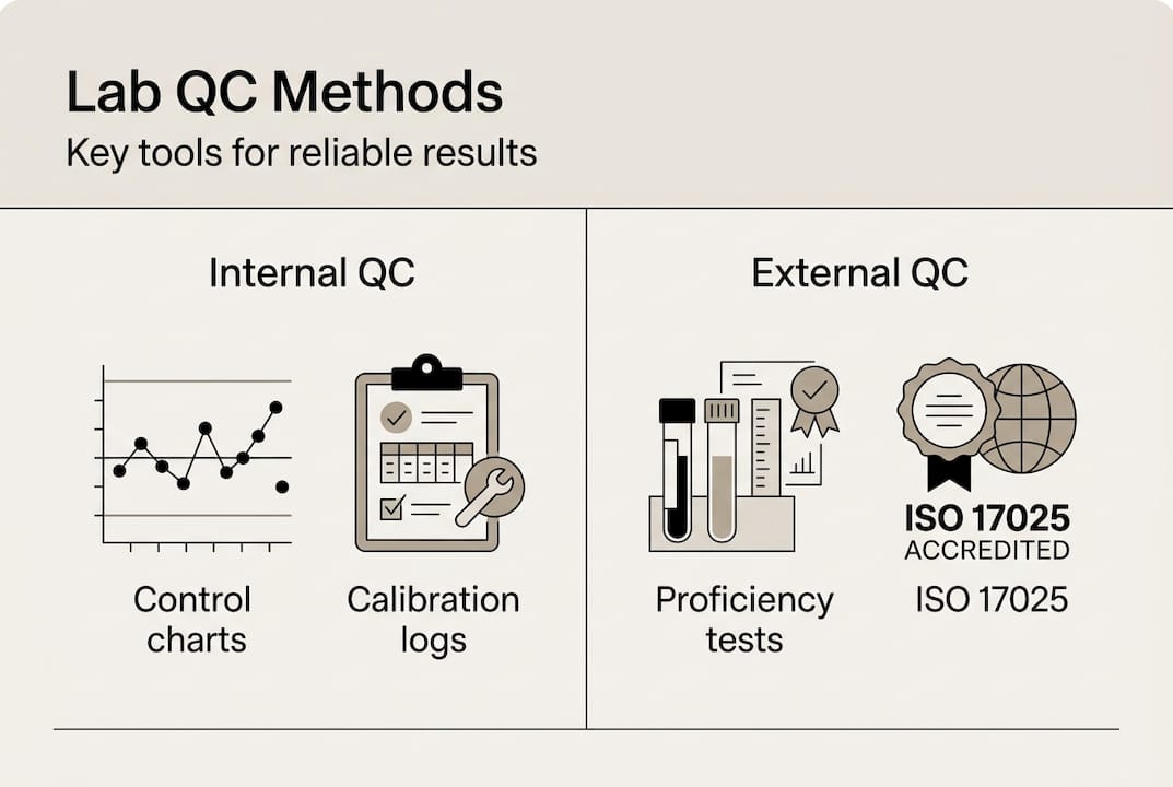 Infographic of QC methods and tools overview