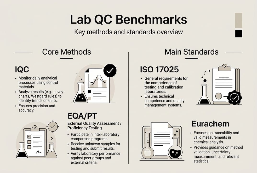 Infographic of lab quality control benchmarks