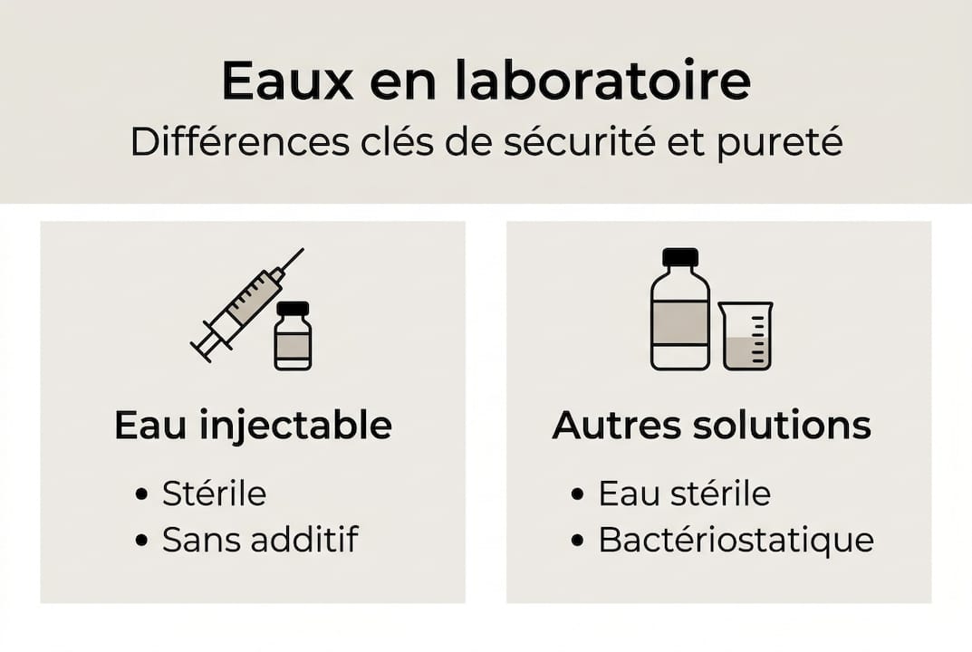 Panorama des différentes qualités d’eau utilisées en laboratoire
