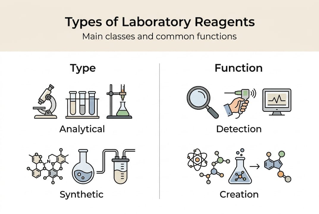 Infographic with reagent types and functions