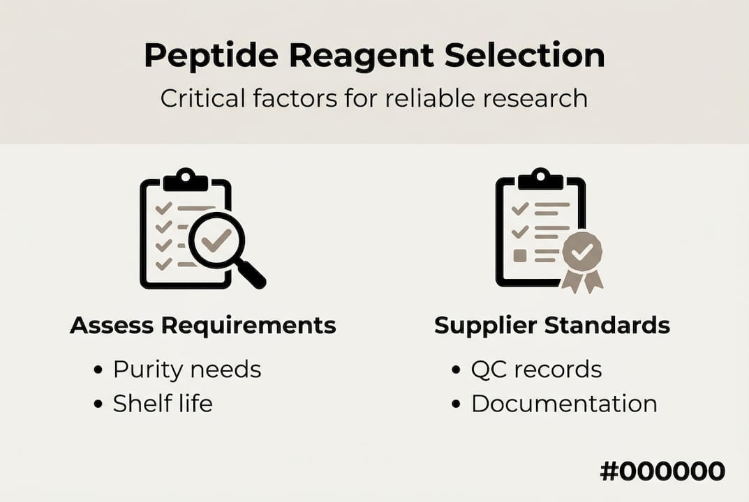 Infographic showing reagent selection steps