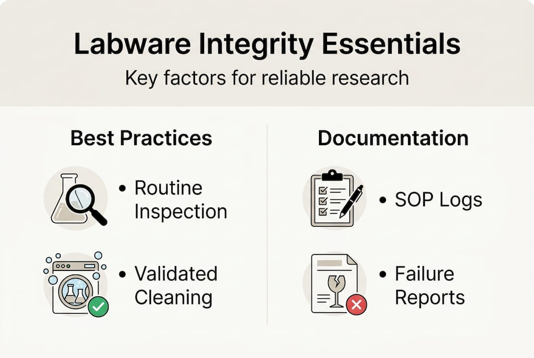 Infographic on labware integrity factors