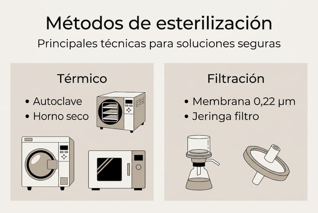 Guía visual sobre los principales métodos de esterilización utilizados en el laboratorio