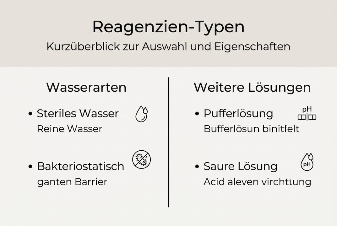 Infografik Reconstitution Reagenzien Typen Übersicht
