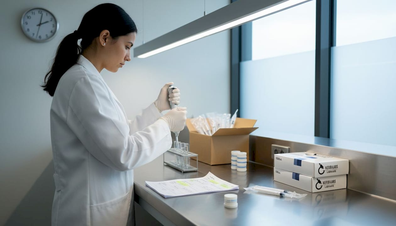 Using micropipette and filtration tools in lab