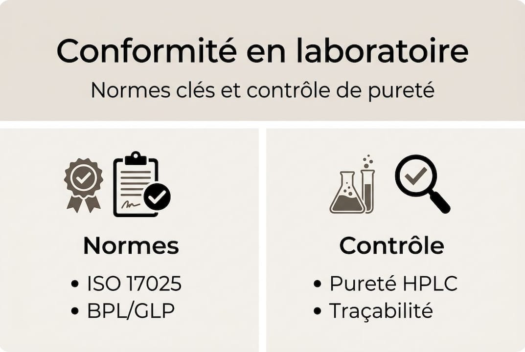 Visuel sur les bonnes pratiques et la conformité en laboratoire