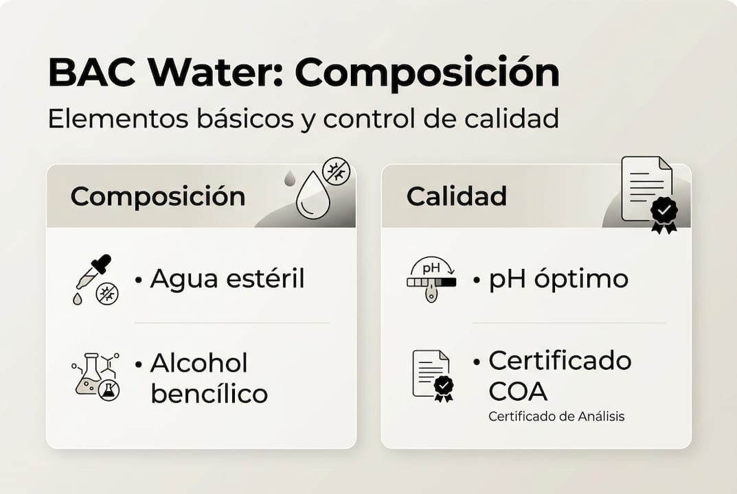 Infografía sobre la composición y calidad del agua BAC