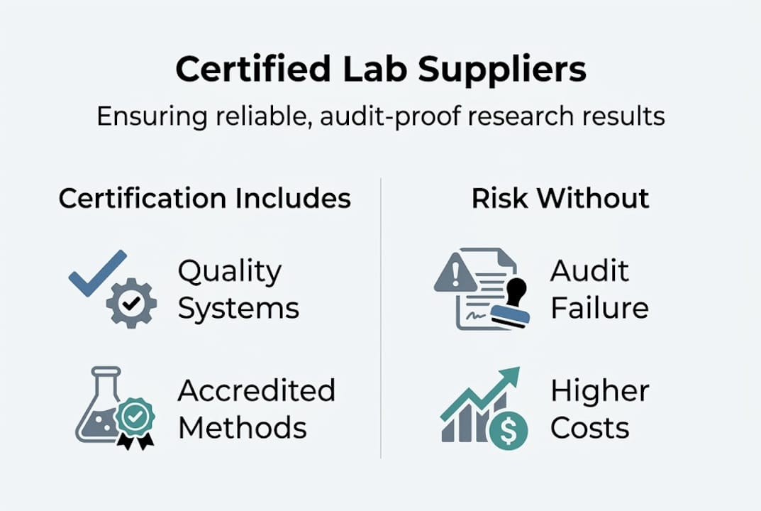 Infographic on lab supplier certification essentials