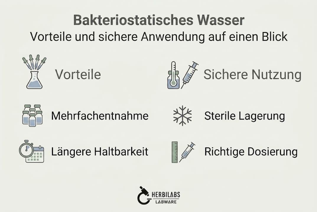 Übersichtliche Grafik mit den wichtigsten Vorteilen und praktischen Tipps zur Anwendung