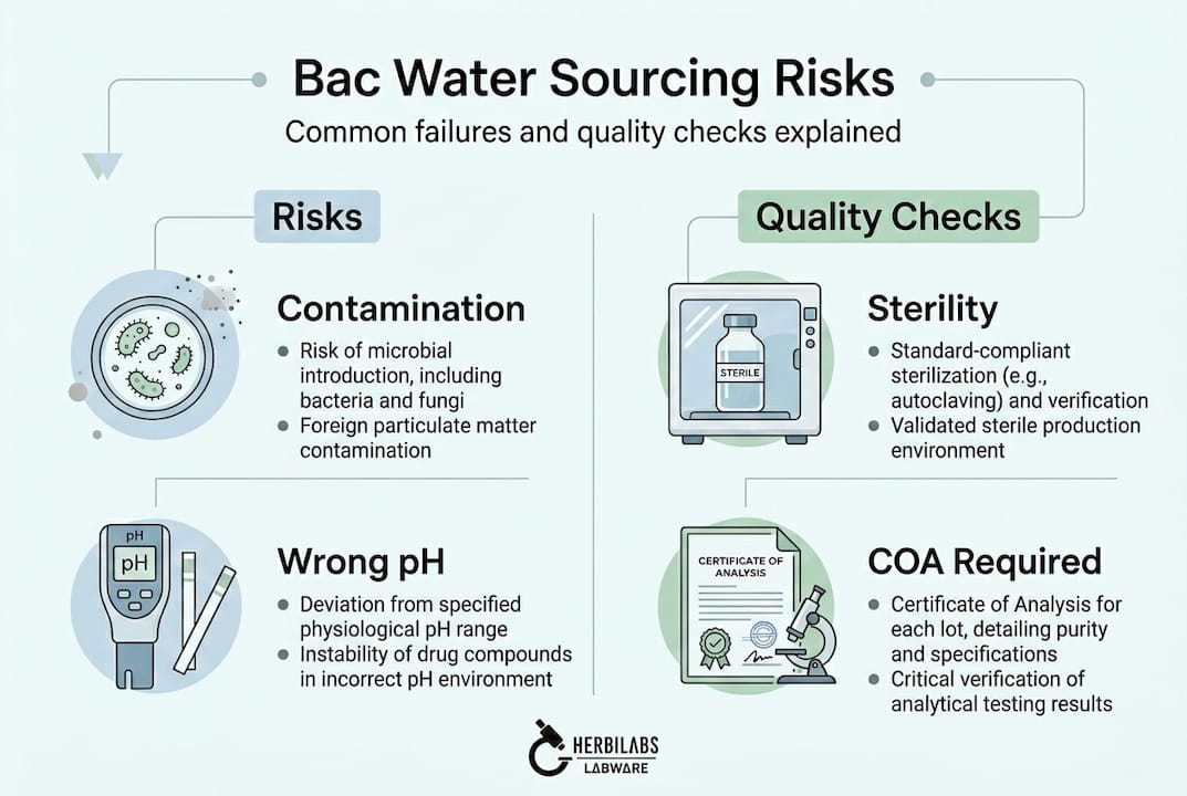 Infographic about bac water sourcing risks and quality