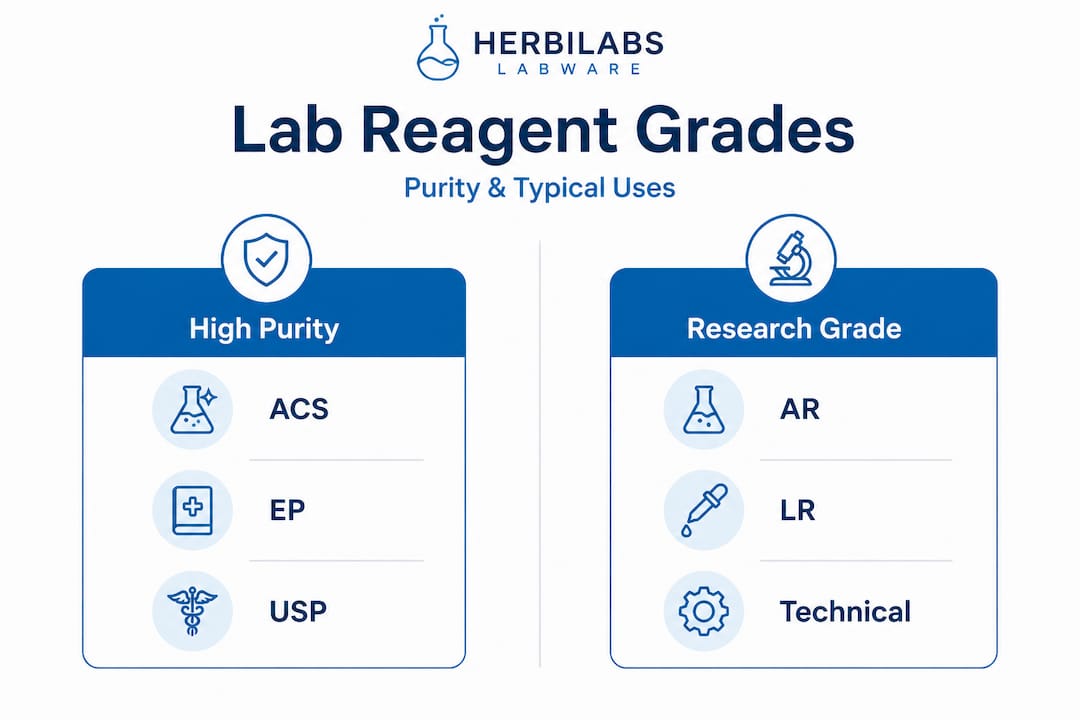 Infographic comparing reagent grades side by side