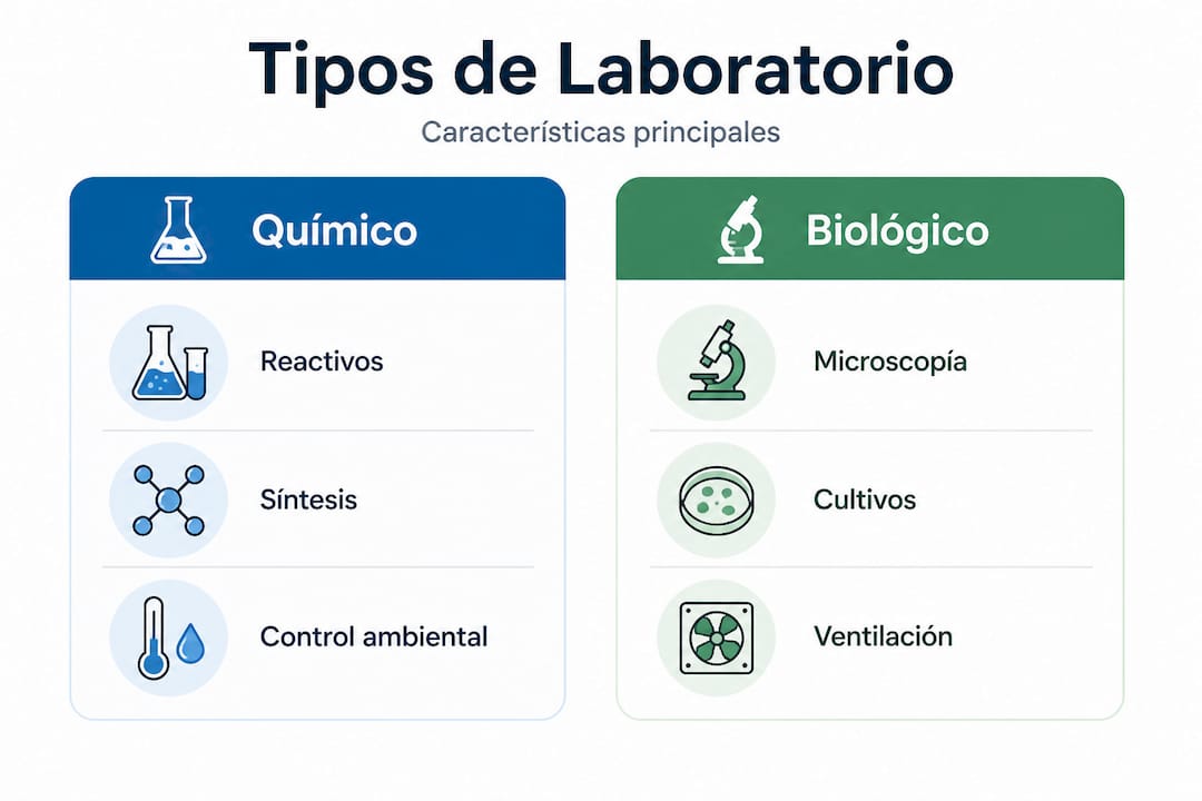 Infografía: Comparativa de los distintos tipos de laboratorios de investigación