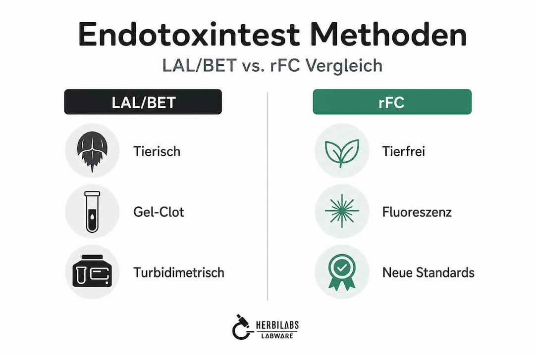 Infografik: Übersicht der verschiedenen Methoden zum Endotoxintest im Vergleich