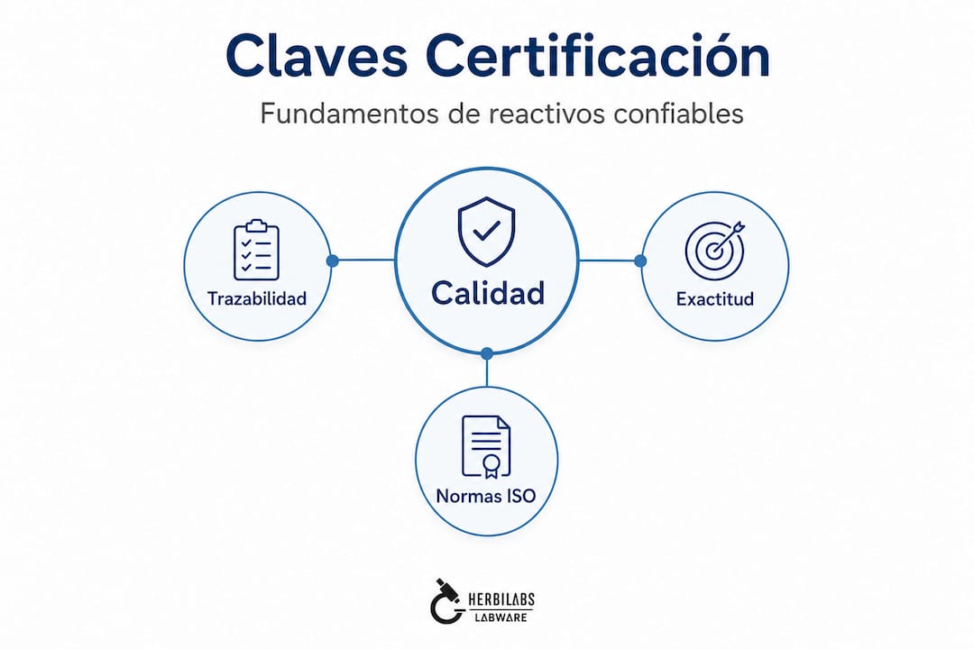 Infografía sobre los principales fundamentos para la certificación de reactivos