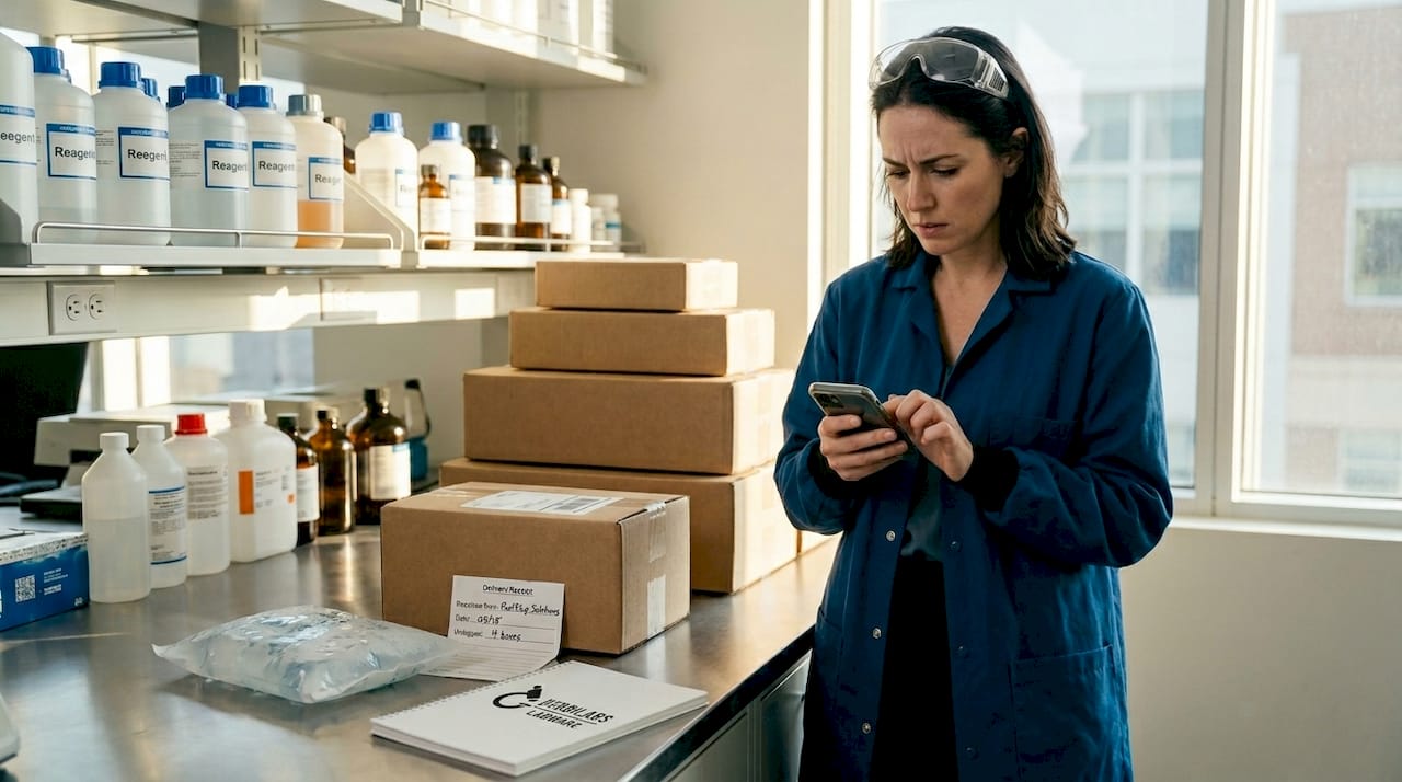 Lab technician worried about late delivery