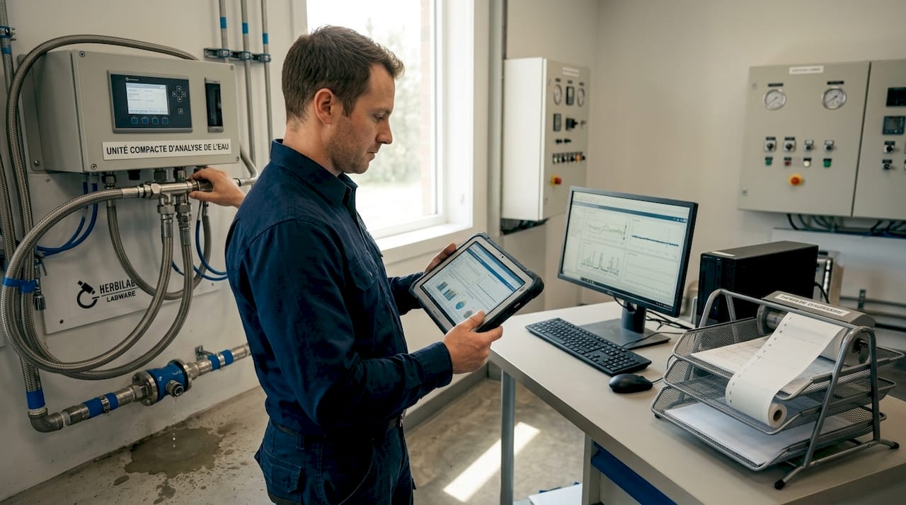 Un ingénieur supervise en temps réel les capteurs connectés qui analysent la qualité de l’eau.