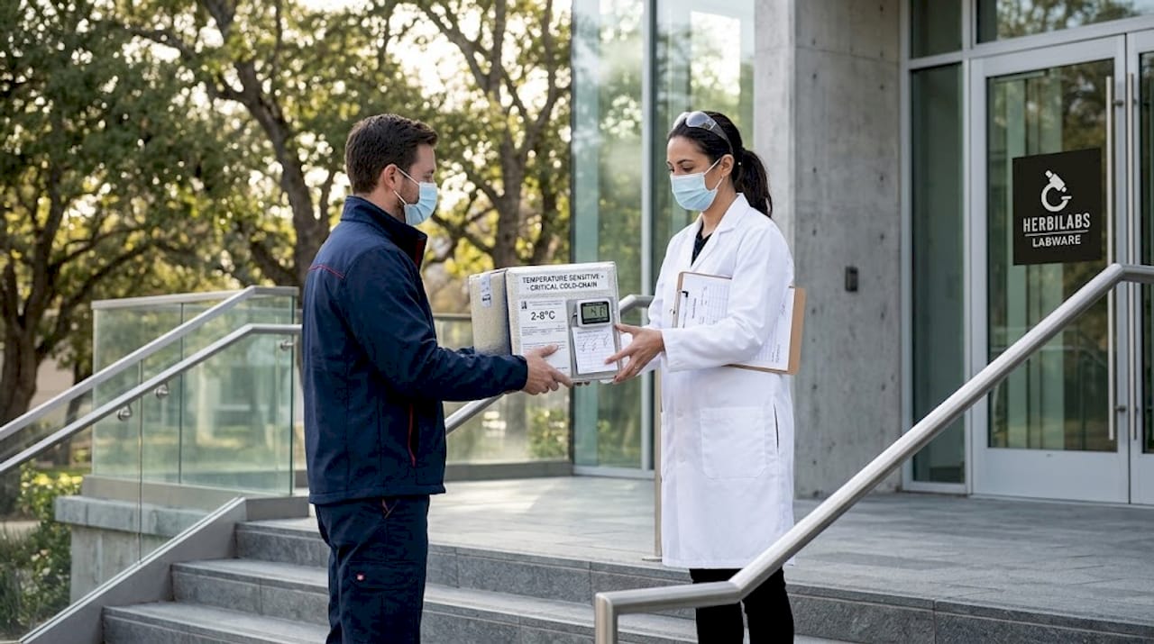 Peptide shipment delivered to research facility