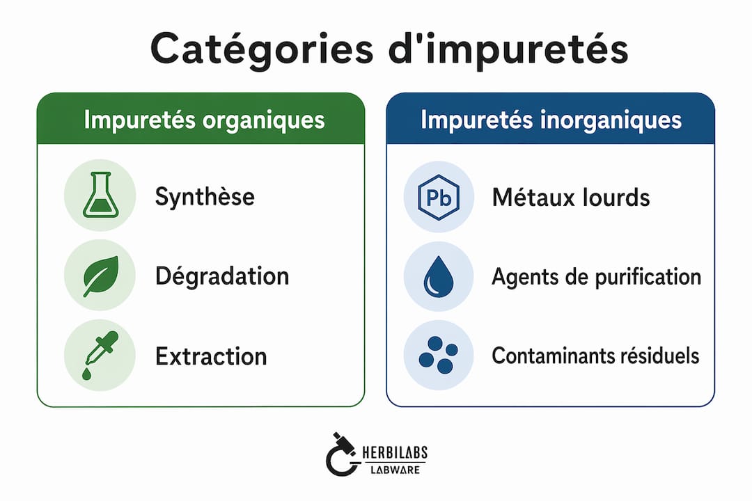 Panorama des différentes familles d’impuretés présentes dans les produits pharmaceutiques