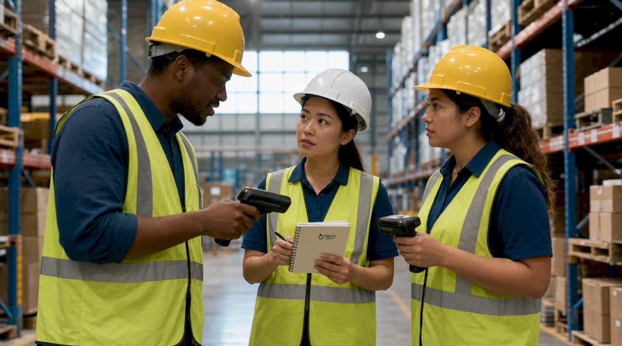 Warehouse workers managing exclusive dedicated facility