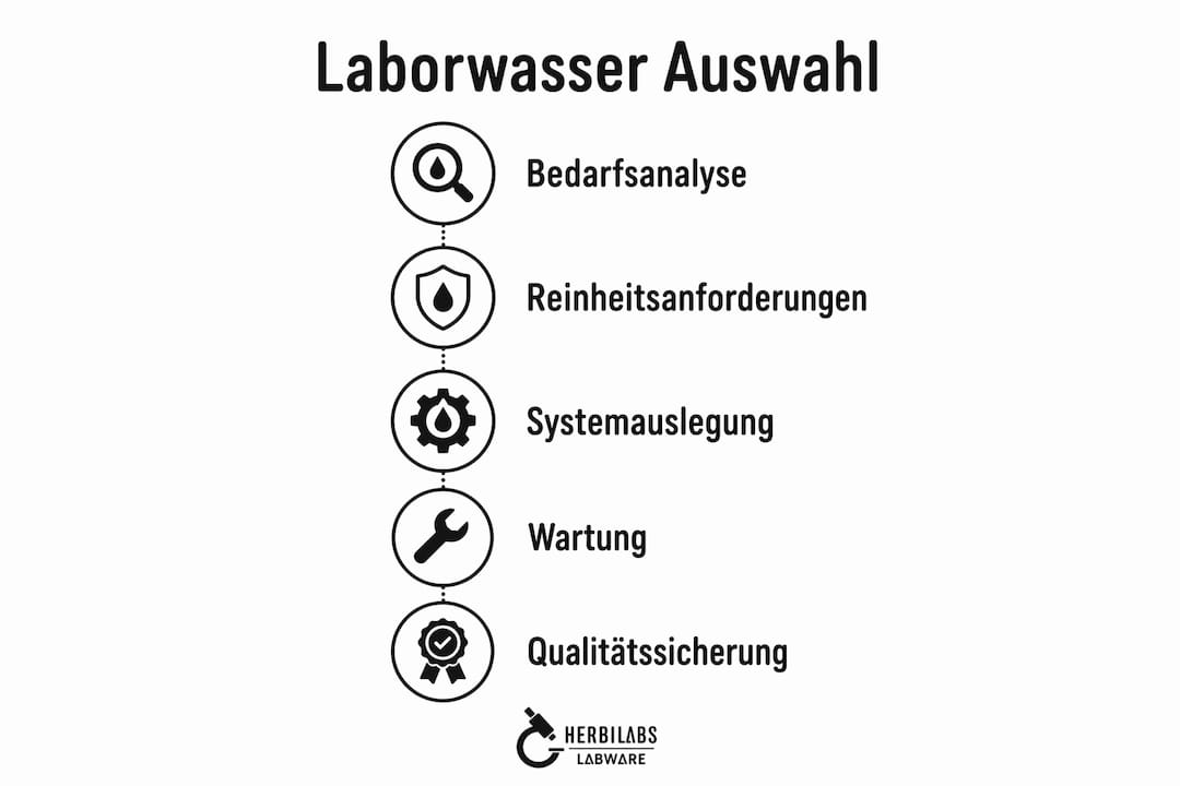 Infografik: Worauf kommt es bei der Auswahl von Laborwasser an?