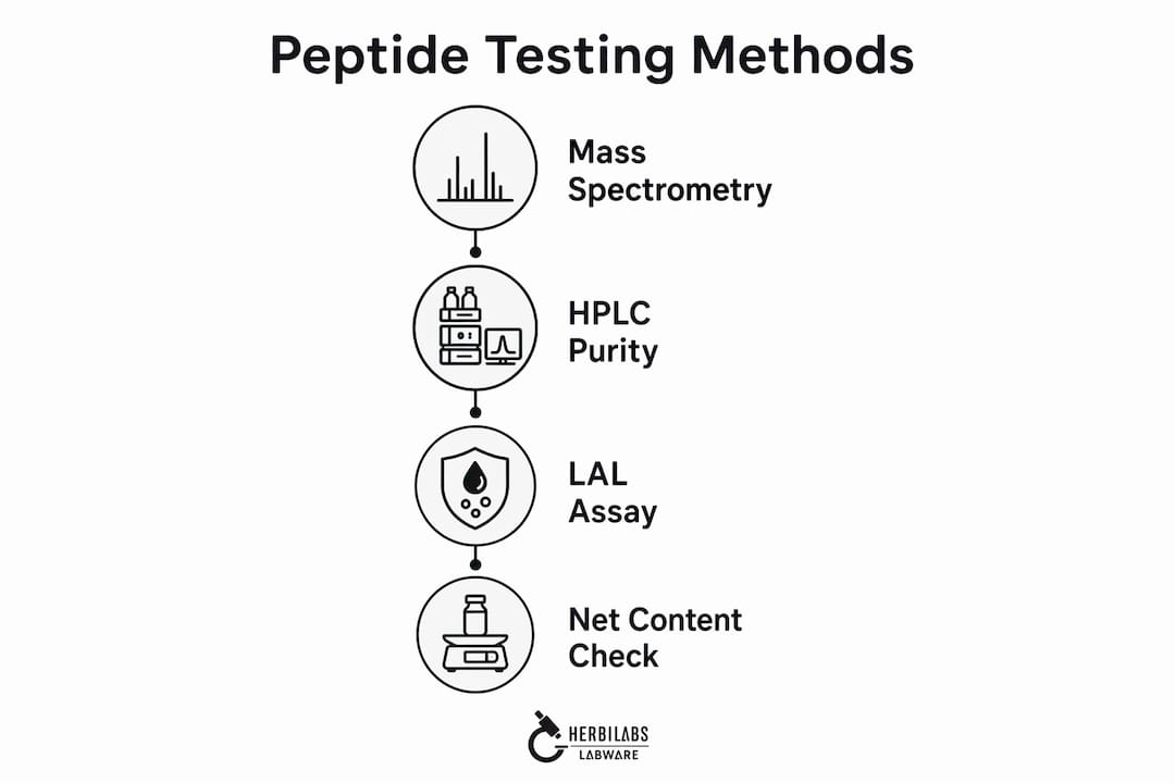 Infographic of peptide testing methods