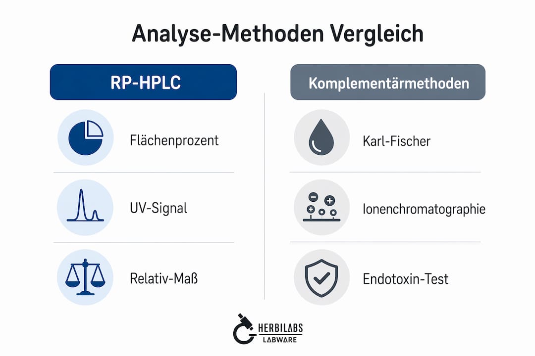 Infografik: Analytische Methoden im Vergleich – Wie lässt sich die Produktreinheit am besten bestimmen?