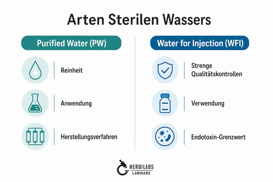 Steriles Wasser im Überblick: Welche Varianten gibt es und worin unterscheiden sie sich?