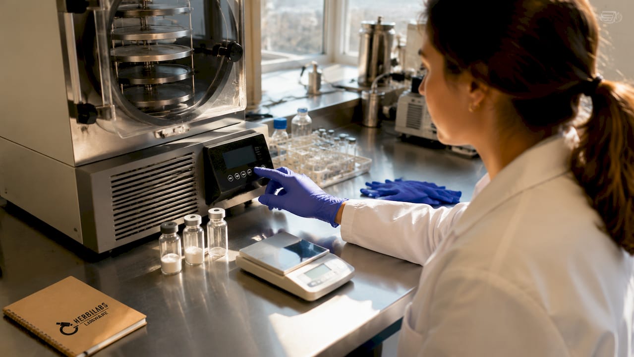 Réglage manuel d’un lyophilisateur en laboratoire