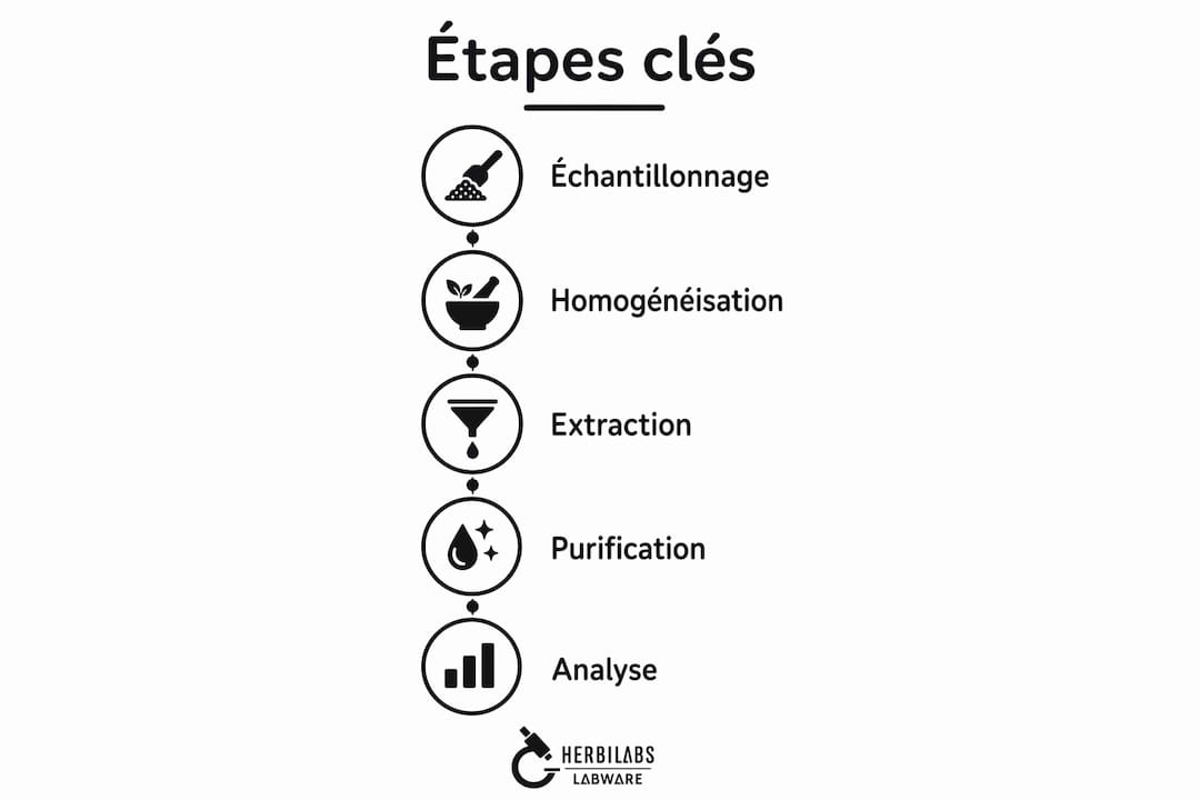 Découvrez en image les différentes étapes indispensables pour préparer vos échantillons efficacement.