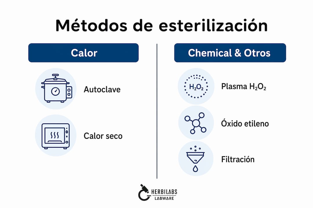 Infografía: diferencias y características de los principales métodos de esterilización