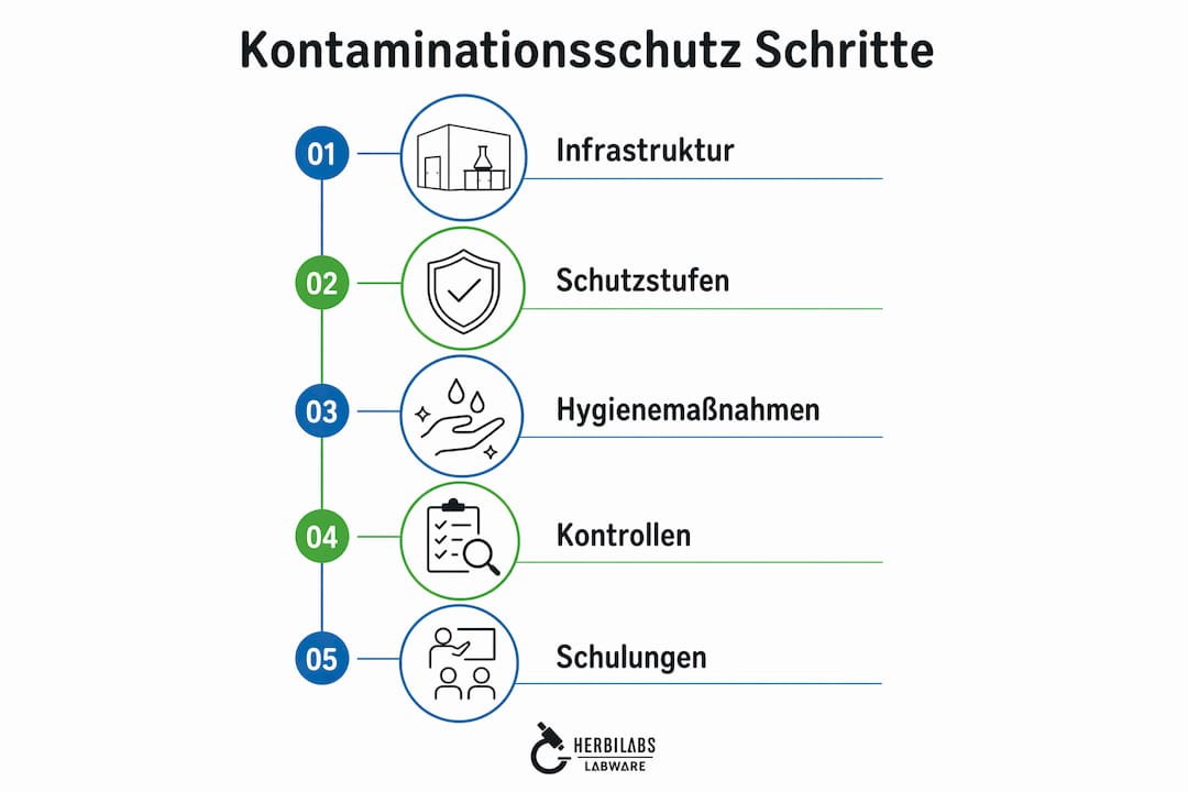 Übersicht: Fünf praxisnahe Schritte für optimalen Kontaminationsschutz