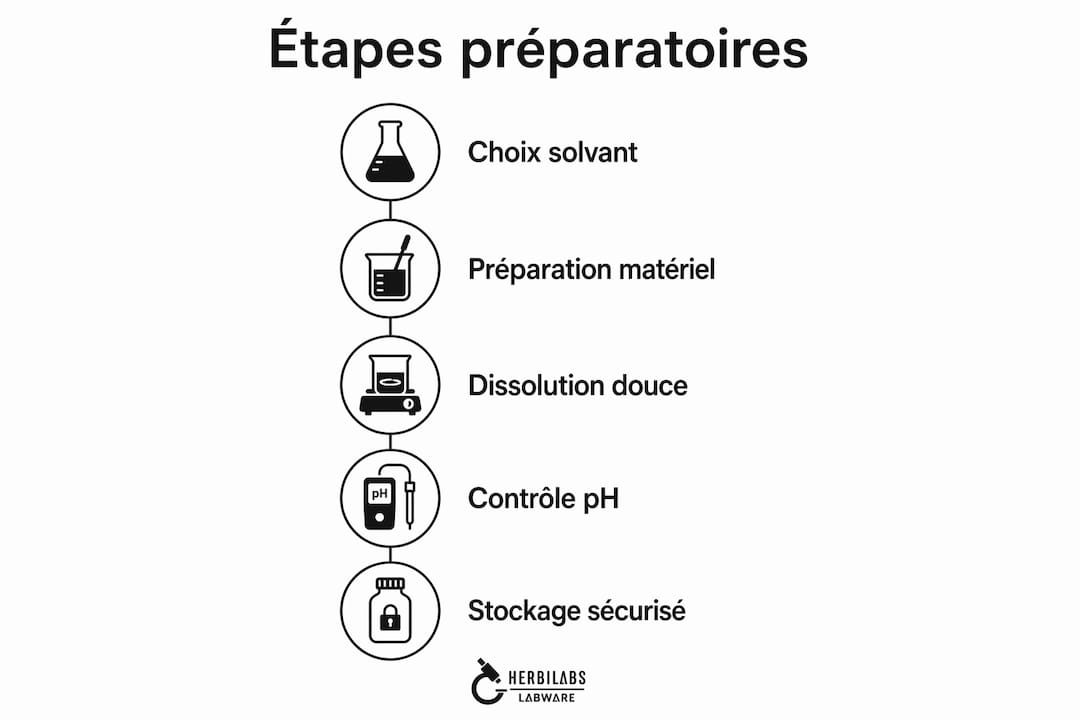 Infographie : les étapes essentielles pour préparer un peptide en toute sécurité