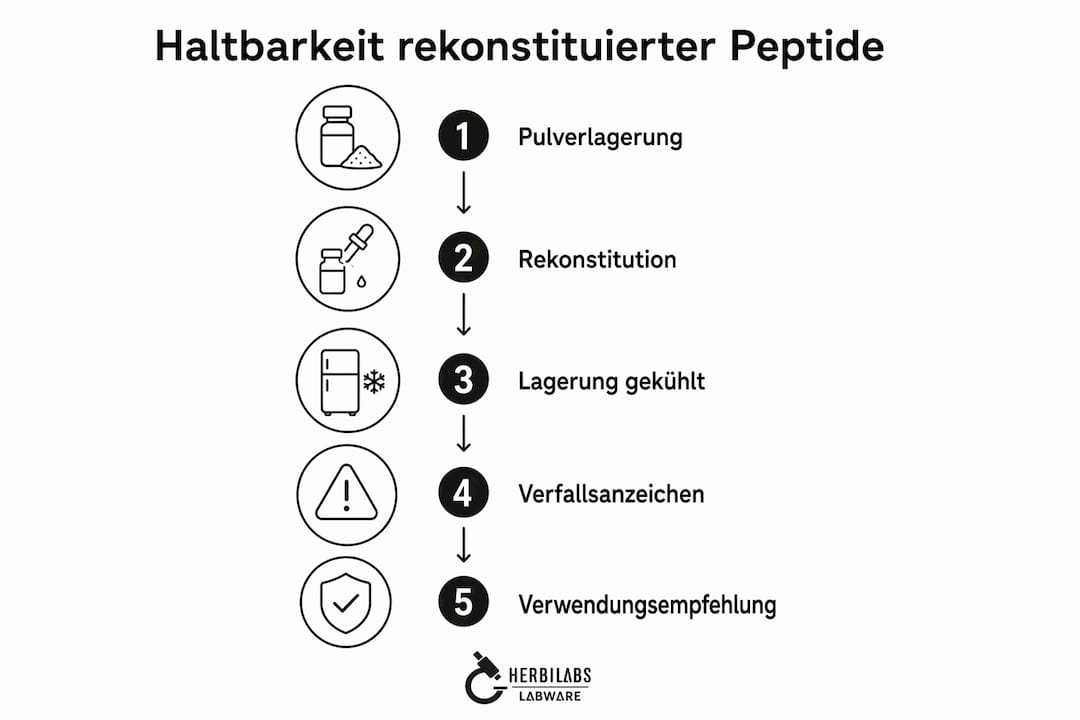 Infografik: Welche Haltbarkeitsgrade gibt es bei Peptiden?