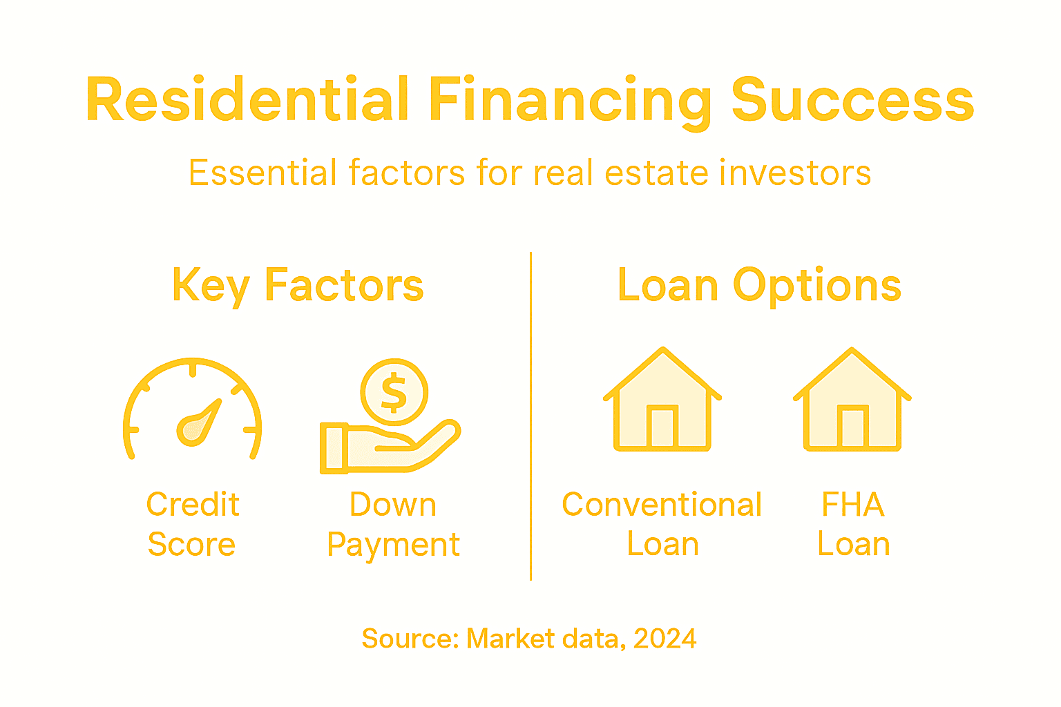 Infographic on residential financing key options