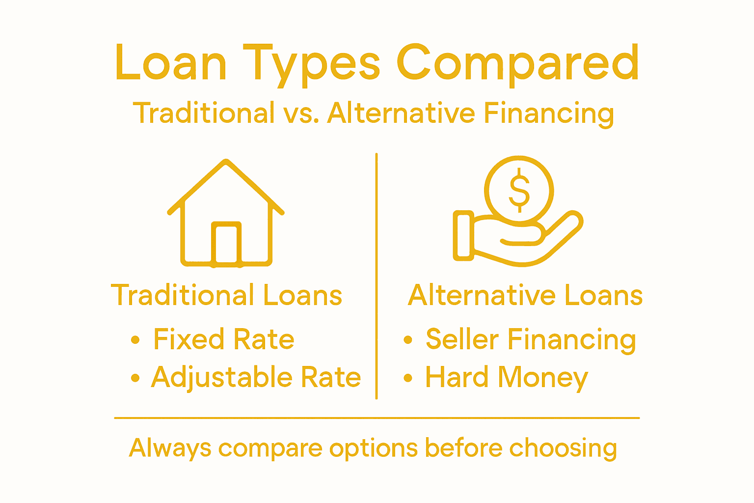 Infographic comparing traditional and alternative loans