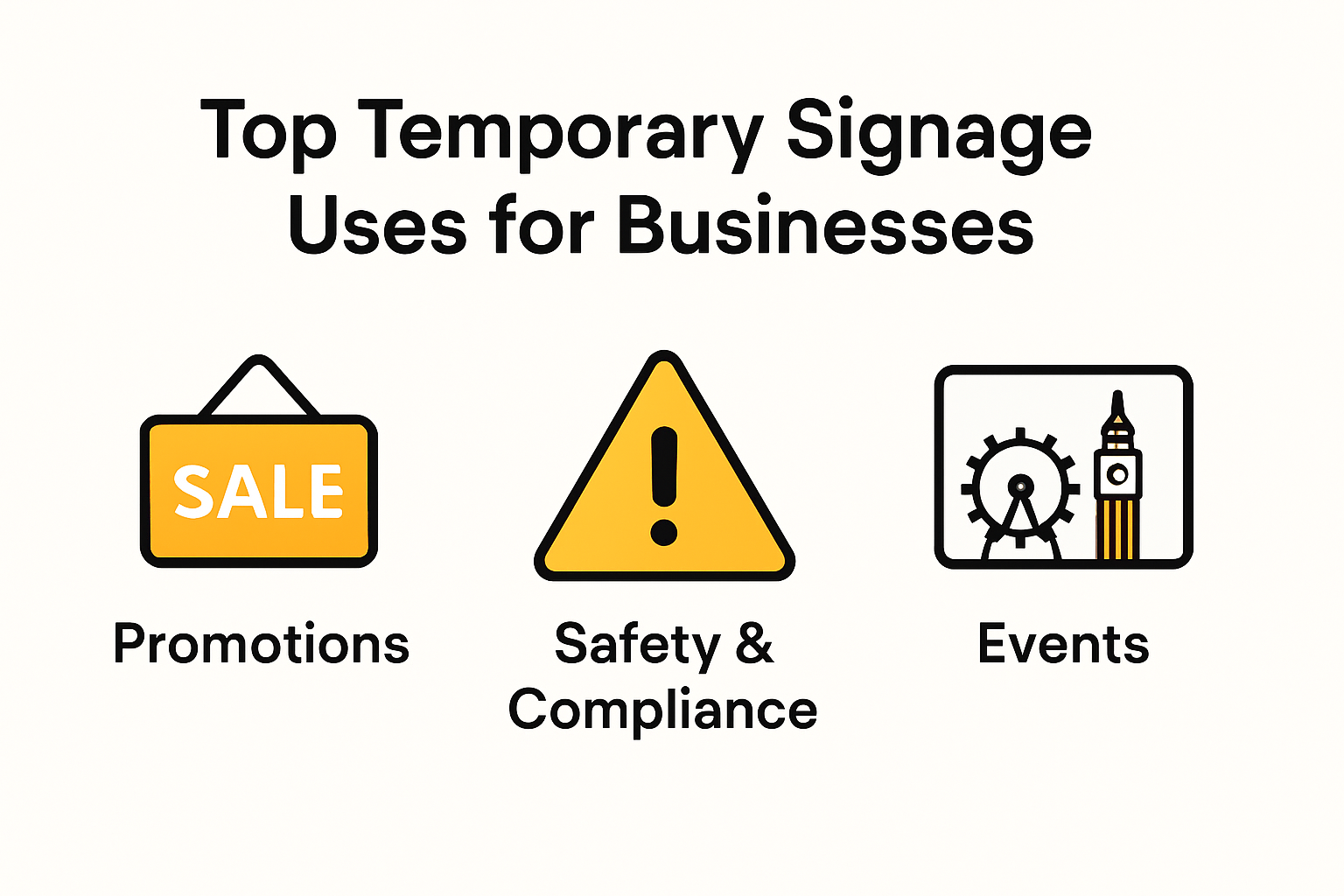 Top Temporary Signage Uses for London Businesses in 2025 - PromoSigns.co.uk