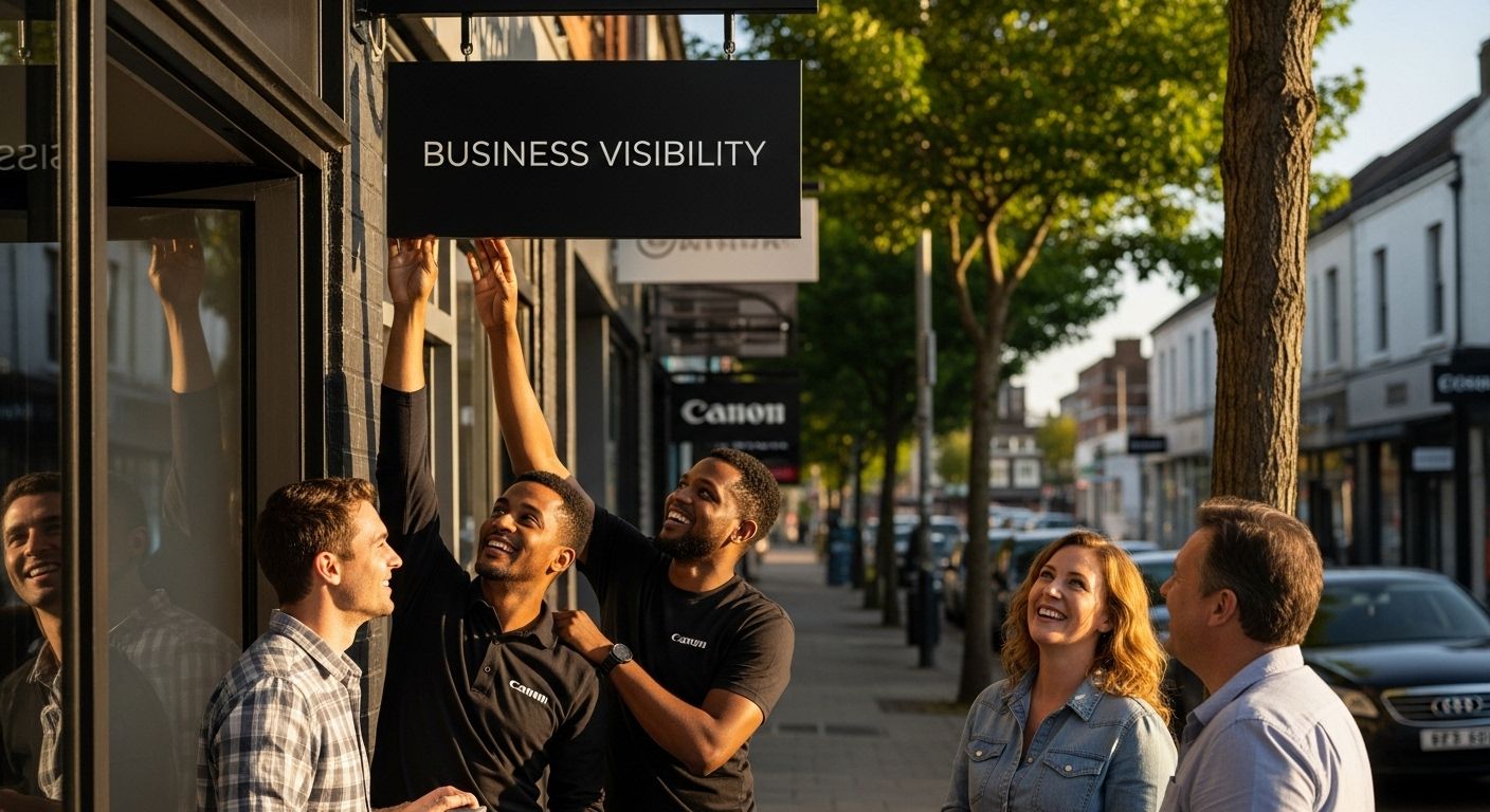 installing exterior business sign