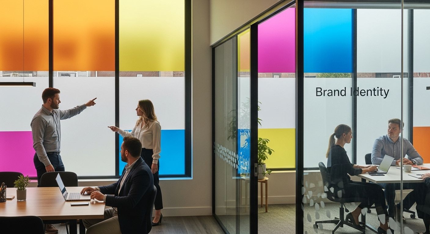 brand identity window graphics