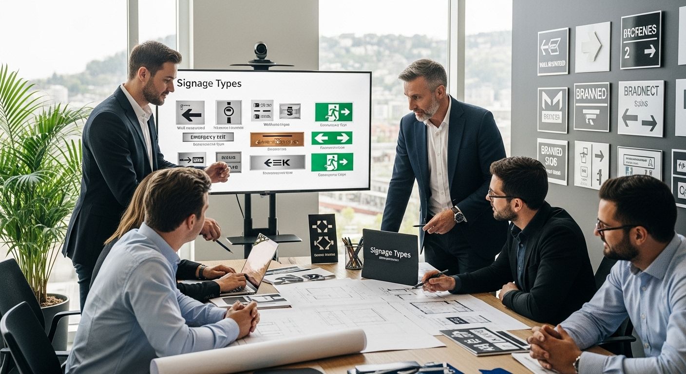 signage types architectural planning