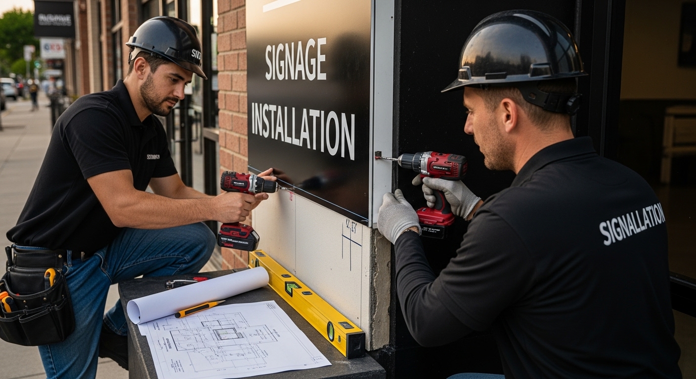 signage installation process