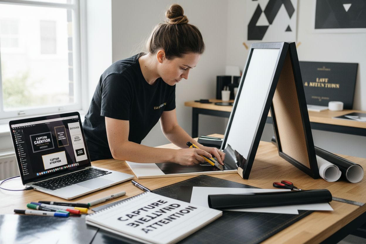 temporary signage design process