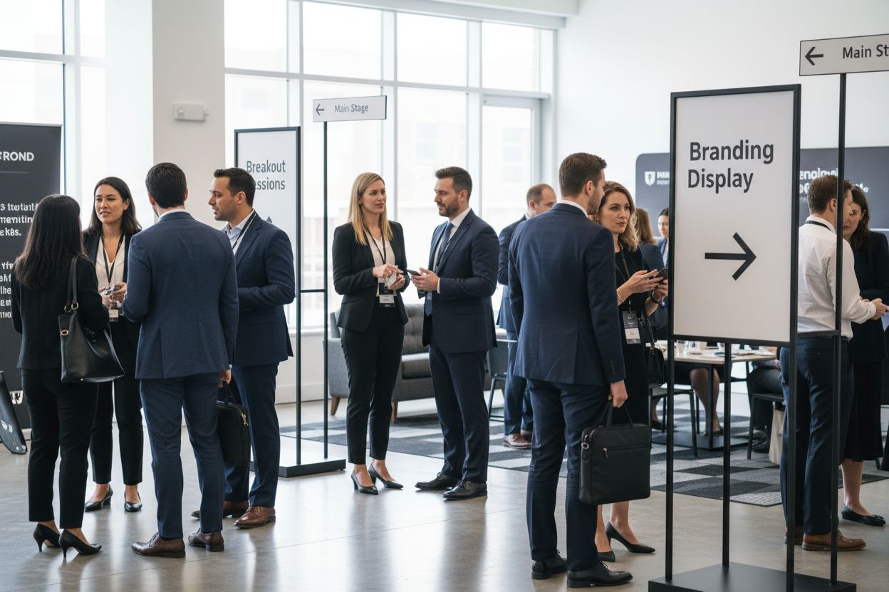 directional signage networking event